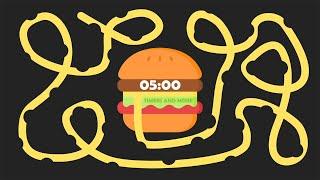 5 Minute Burger  Bomb Timer [ GIANT BURGER EXPLOSION ]