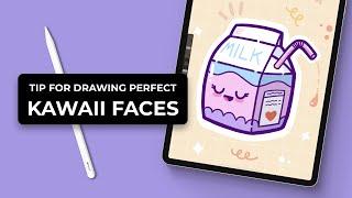 Quick Tip For Drawing Perfect Kawaii Faces! (#Shorts)