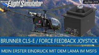 Brunner CLS-E - Force Feedback Joystick Base - Erster Eindruck im Lama  MSFS 2020 Deutsch