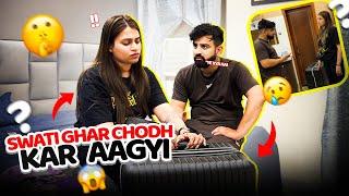 Swati GHAR CHODH Kar Aagyi  Prank On Rajat He Got Angry  RajatSwatiVlogs ​⁠​⁠​⁠​⁠