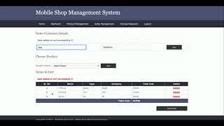 Python Django And MySQL Project on Mobile Shop Management System