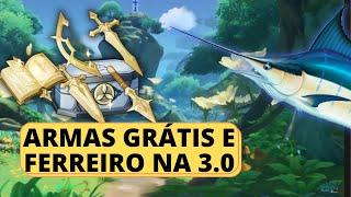 NOVA MELHOR ARMA GRÁTIS PRA ELE E...UM PEIXE EM SUMERU - Genshin Impact