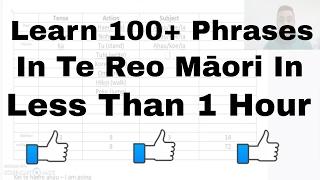 How to say 100+ sentences in te reo Māori | MAORI LANGUAGE LESSON FOR BEGINNERS