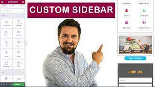 Make a Custom Sidebar WordPress Elementor Tutorial