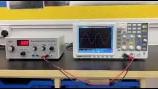 Using an oscilloscope to measure an AC voltage