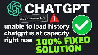 CHATGPT is at capacity right now fix ? CHATGPT not working ? CHAT GPT alternative ?