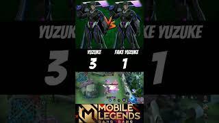 Yuzuke vs Fake yuzuke  (1v1) who will be win  #yuzuke #alucard #mlbb #shorts