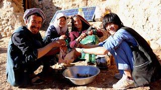 A sunny day with Big Family, Cooking sheep's head and trotters , Village Life Afghanistan