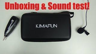 Kimafun Wireless Lavalier Microphone Unboxing & Sound Test!!