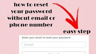 How to Reset your Password in Roblox Without Email Or Phone Number | Katstutorials