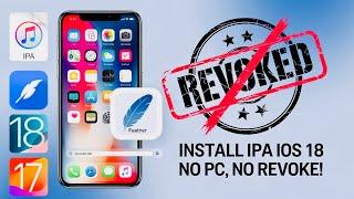 Install IPA  Files on iPhone (iOS 18) WITHOUT PC & NO Revokes | Feather Signer iOS Latest Update