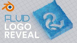 Blender 3D - Logo Reveal Fluid Simulation!!!!!