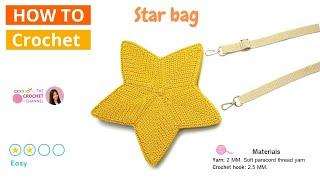 How To Crochet Star Bag | Free crochet Pattern ⭐ DIY Crochet gift 