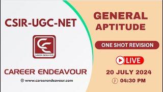 CSIR-UGC-NET | GENERAL APTITUDE | ONE SHOT REVISION | CAREER ENDEAVOUR