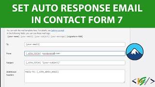 Contact Form 7 Auto Response Email | Auto Response Message to User When Submit CF7 Form in WordPress