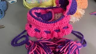 Crochet A Vintage Style Baby Doll Cradle Purse “ Full Version”