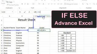 IF Formula in Excel With Multiple Conditions | If Else Statement in Excel | Nested IF And Or