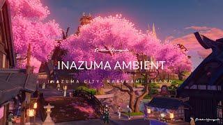 Inazuma City Ambience Background Music Bustling City, Birds and Wind Sound (30 Min) | Genshin Impact