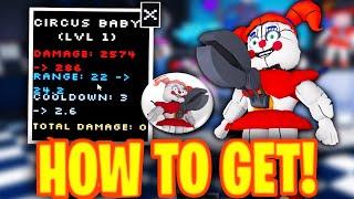 HOW TO GET ARG 1 QUEST CLUES & CIRCUS BABY DEVELOPER + BADGE SHOWCASE! in FIVE NIGHTS TD! Roblox