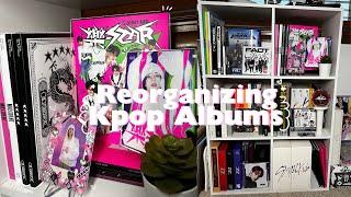 reorganizing my kpop album shelves  collection & shelf tour