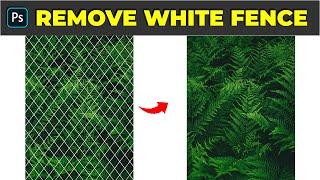 How to remove white diamond fence - Photoshop Tutorial