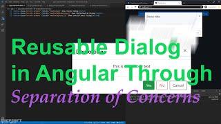 Create Reusable Components in Angular | Dialog Box