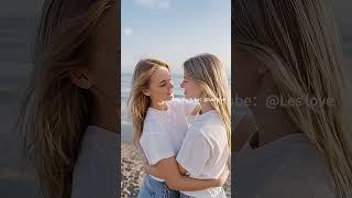 Lesbian kissing when sun raises丨girl‘s love  #lesbian kissing#girls#lgbt