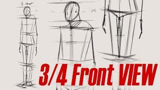 Figure Drawing Tutorial Pt9 (3/4 Front View)