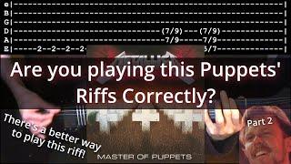 Riffs you might be playing Incorrectly! - Master of Puppets (Metallica) - Part 2