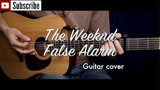 False Alarm - The Weeknd guitar cover / guitar (lesson/tutorial) w EASY Chords. /play-along/