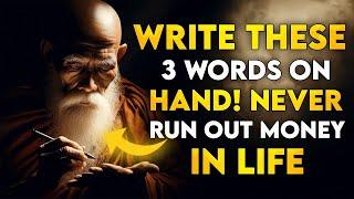 Write These 3 NUMBERS on your hand AND YOU WILL never be short OF MONEY | Money Abundance Buddhism