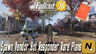 Fallout 76 : How to spawn the Vendor Bot Responder random encounter RARE Apparel &  Plans