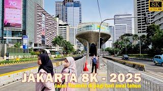 Morning walk JAKARTA‼️ First day in 2025 Jalan Thamrin Jakarta in 8K video HP Samsung S22