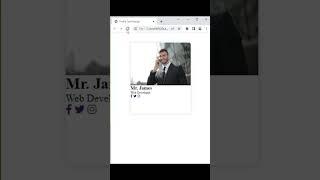 How to Create Profile Card With HTML & CSS #shorts