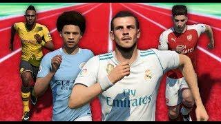 FIFA 18 Speed test | Fastest players in FIFA | Bale vs Bellerin vs Aubameyang vs Sane