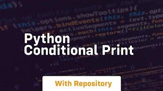 python conditional print