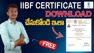 How to Download IIBF Bank Mitra Certificate In Telugu 2024