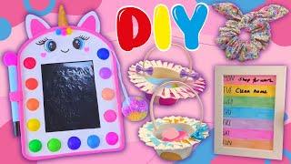 5 DIY Beautiful Things - CUTE CRAFTS - Colorful Planner, Unicorn Magic Drawing Board and more...