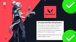How to fix unsupported operating system valorant