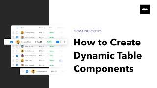 Complete Guide to Creating Dynamic Table Components on Figma