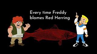 Every Time Freddy Blames Red Herring in A Pup Named Scooby-Doo