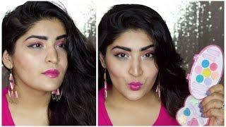 FULL FACE USING ONLY KIDS MAKEUP Challenge | Sjlovesjewelry