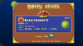 "ElectronitY" (Daily) / By: Apstrom / Geometry Dash