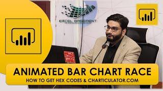 Animated Bar Chart Race Style in Microsoft POWER BI - Get Hex Codes and Create Custom Visuals