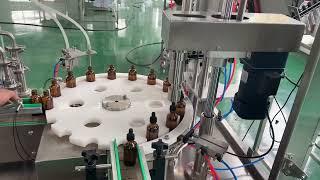 Drop cap bottle filling capping machine for herbal essence, essential oil