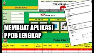 Cara Membuat Aplikasi PPDB Pendaftaran Siswa Baru Excel