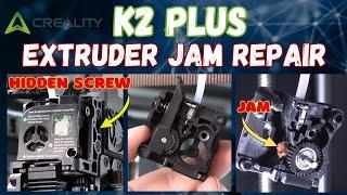 How to disassemble the K2 Plus Extruder, to remove a Filament Jam - Creality 3D Printer