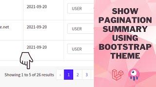 How to show pagination summary while using bootstrap pagination theme in Laravel Livewire