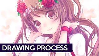 【Clip Studio Paint】Serena (Illustration Trial) - Drawing Process