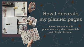 Decorate with me | How I deco my planners | Hobonichi and Sterling Ink planners